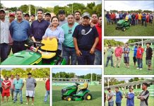 ENTREGAN TRACTO PODADORA JOHN DEERE PARA EL MANTENIMIENTO DE CAMPOS DEPORTIVOS EN XICOTÉNCATL