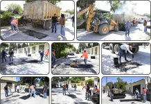 SUPERVISA MARIELA LÓPEZ SOSA TRABAJOS DE BACHEO EN LA ZONA CENTRO Y TRAMOS CARRETEROS DE XICOTÉNCATL