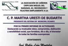 RECONOCEN CAÑEROS DEL NARANJO LA LABOR DEL DIF OCAMPO EN SU PRIMER INFORME