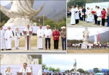 ENTREGAN AMÉRICO Y MARÍA ESCULTURA MONUMENTAL DE LA VIRGEN DE LA MISERICORDIA EN EL CHORRITO