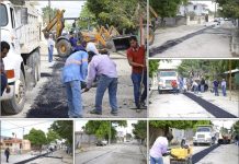 SUPERVISA MARIELA LÓPEZ SOSA REHABILITACIÓN VIAL EN LA ZONA CENTRO DE XICOTÉNCATL