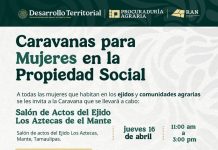 INVITA PATTY CHÍO A CARAVANAS PARA MUJERES EN LA PROPIEDAD SOCIAL