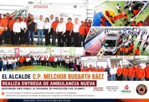 GRACIAS A GESTIONES ANTE PEMEX, EL ALCALDE MELCHOR BUDARTH DOTA DE AMBULANCIA NUEVA A OCAMPO