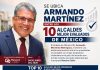 SE UBICA ARMANDO MARTÍNEZ ENTRE LOS DIEZ ALCALDES MEJOR EVALUADOS DE MÉXICO