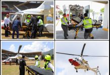 TRASLADAN A NIÑO LESIONADO EN AMBULANCIA AÉREA