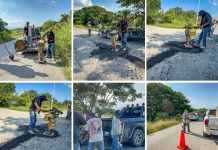 OCAMPO MEJORA SUS VIALIDADES CON TRABAJOS DE BACHEO