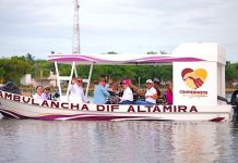 PONEN EN FUNCIONAMIENTO “AMBULANCHA” EL GOBIERNO MUNICIPAL Y DIF ALTAMIRA