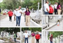 SUPERVISA PATTY CHÍO LIMPIEZA EN PANTEONES PARA LA CELEBRACIÓN DEL DÍA DE MUERTOS
